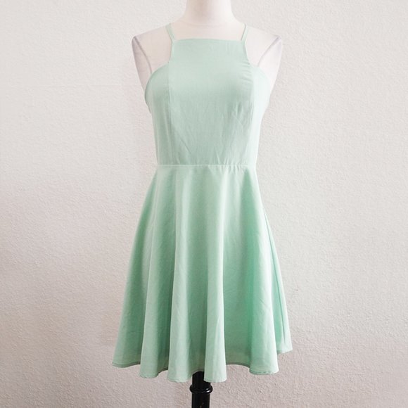 Lulu's Swing Sleeveless Dress Light Green Size S - Picture 3 of 5